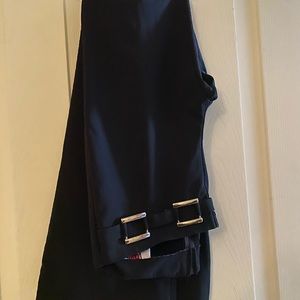 Dress pants with decorative belt